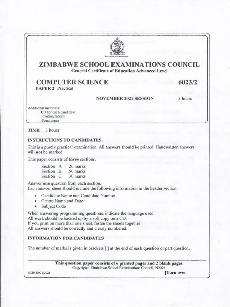 Computer Science 60232 2021 PDF