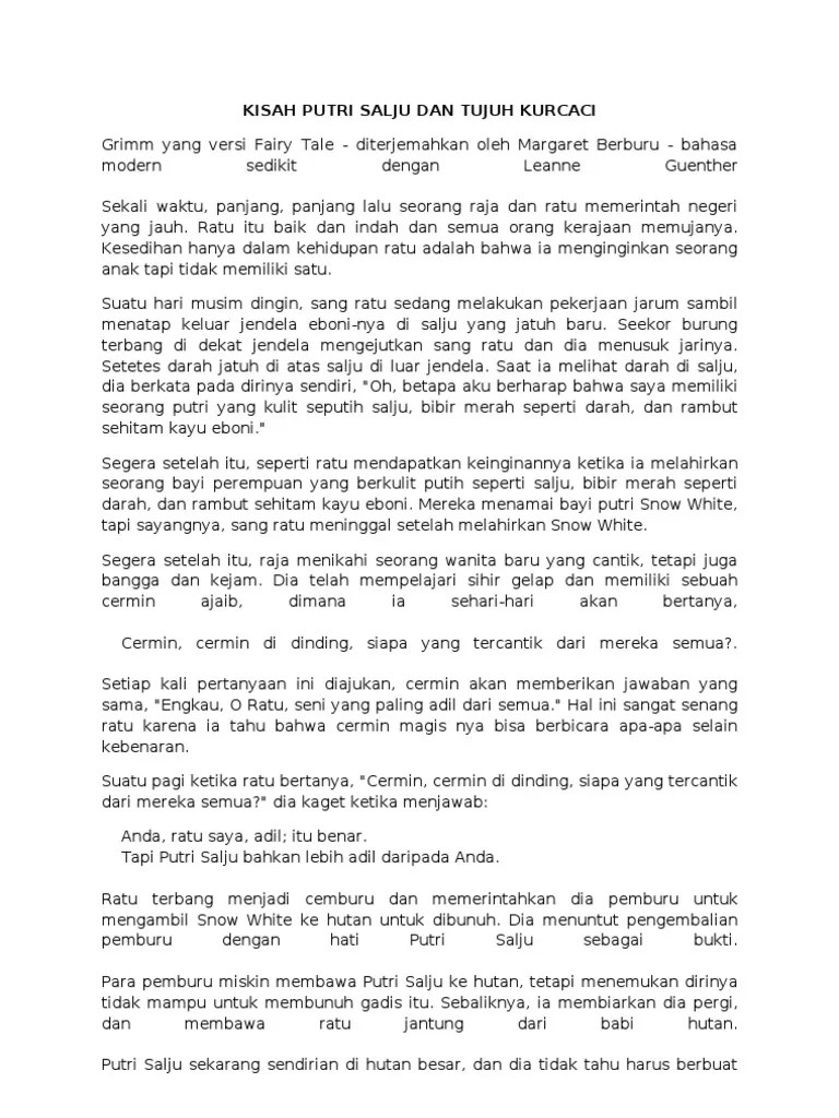 Cerita Dongeng Putri Salju