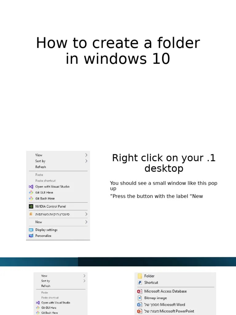 How to Create a Folder in Windows 10 PDF