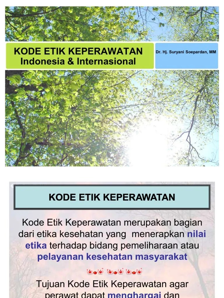 6 Kode Etik Keperawatan Indonesia Dan Internasional