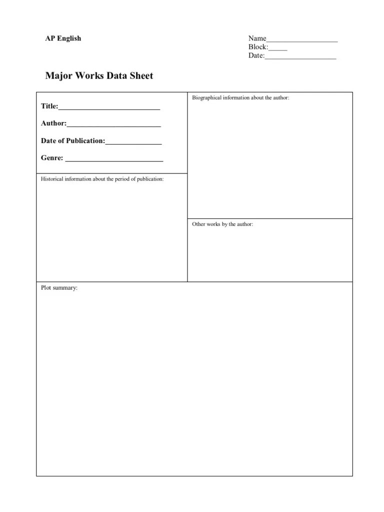 Major Works Data Sheet Template[1]