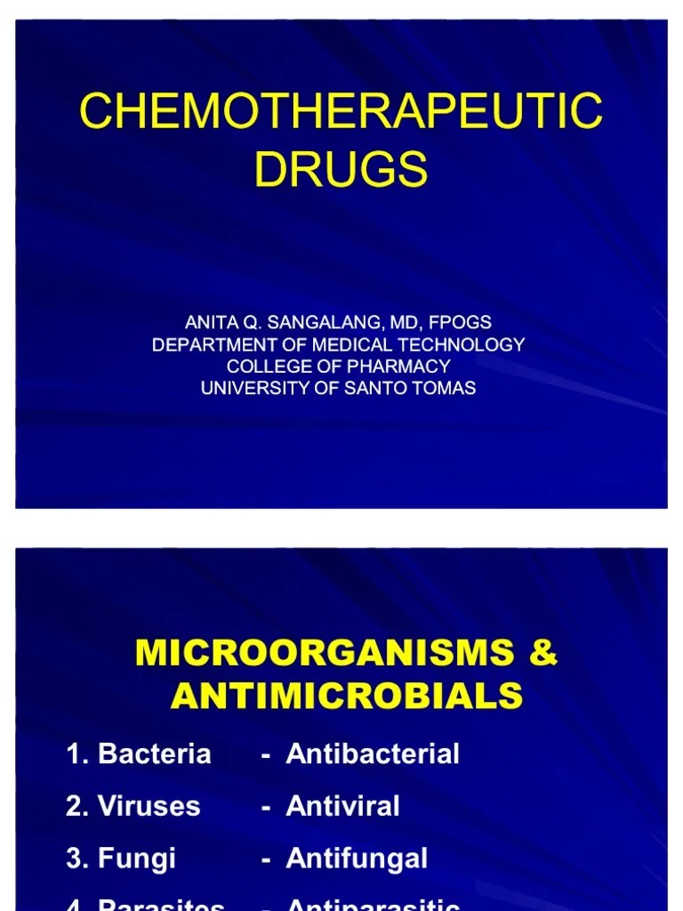 Chemotherapeutic Drugs Antibiotics Penicillin