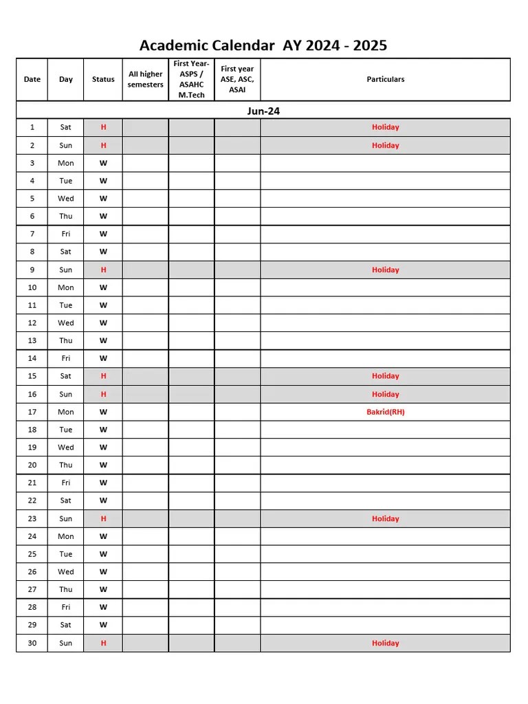 AY Calendar 2025 2025 Odd Semester PDF Religious Holidays Religious Festivals