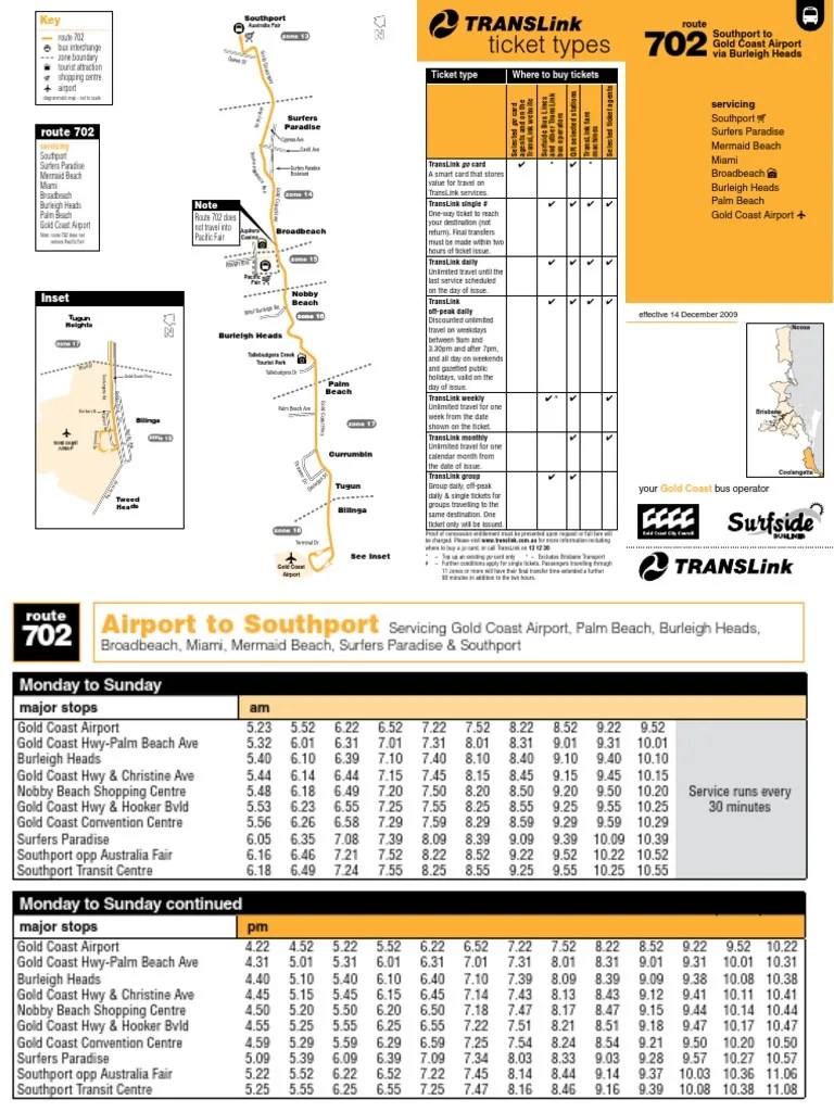 Bus Timetable 702 Passenger Rail Transport Public Transport