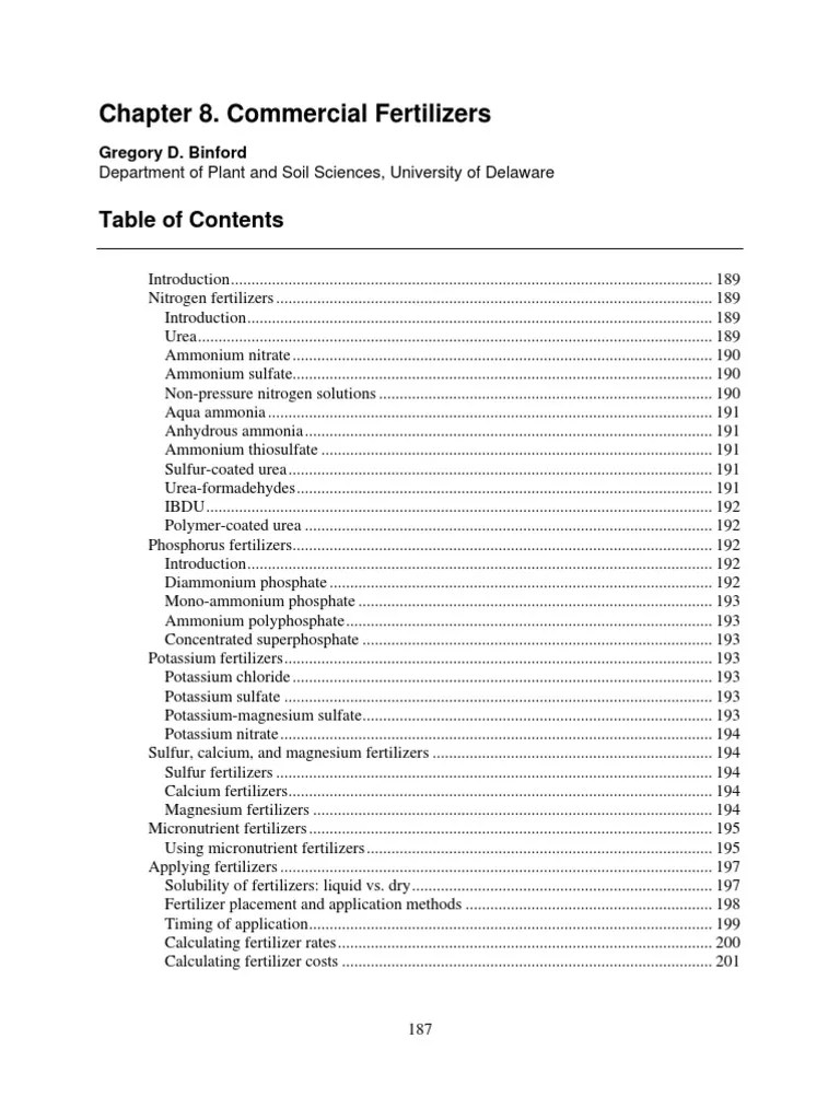 Chapter 8 Fertilizer Magnesium