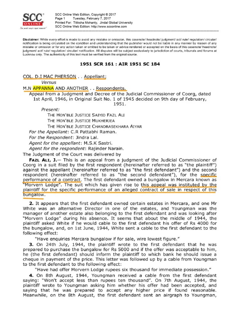MacPherson V Appanna PDF