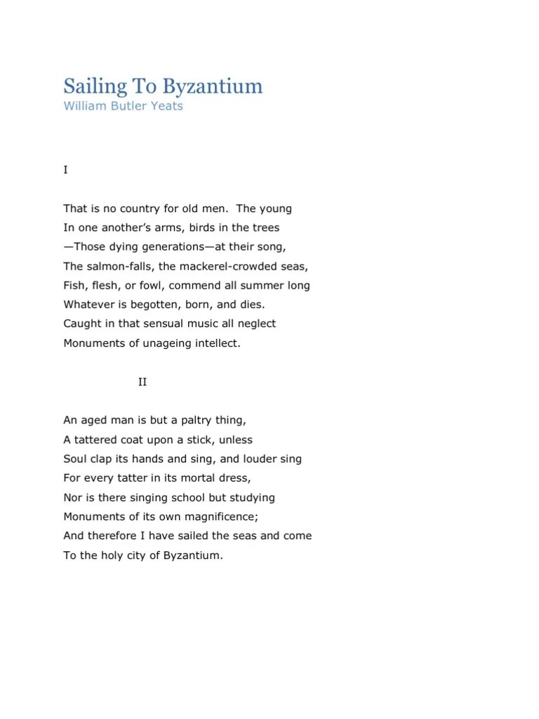 Sailing To Byzantium PDF