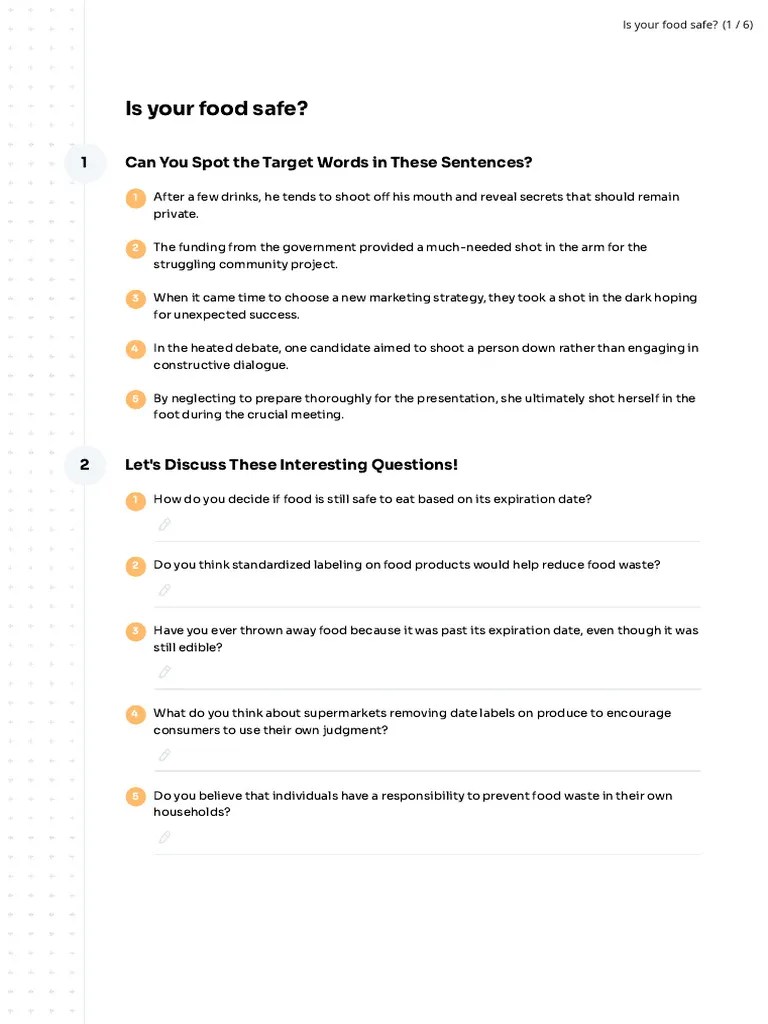 Is Your Food SafeAdvancedSV PDF Grocery Store Supermarket