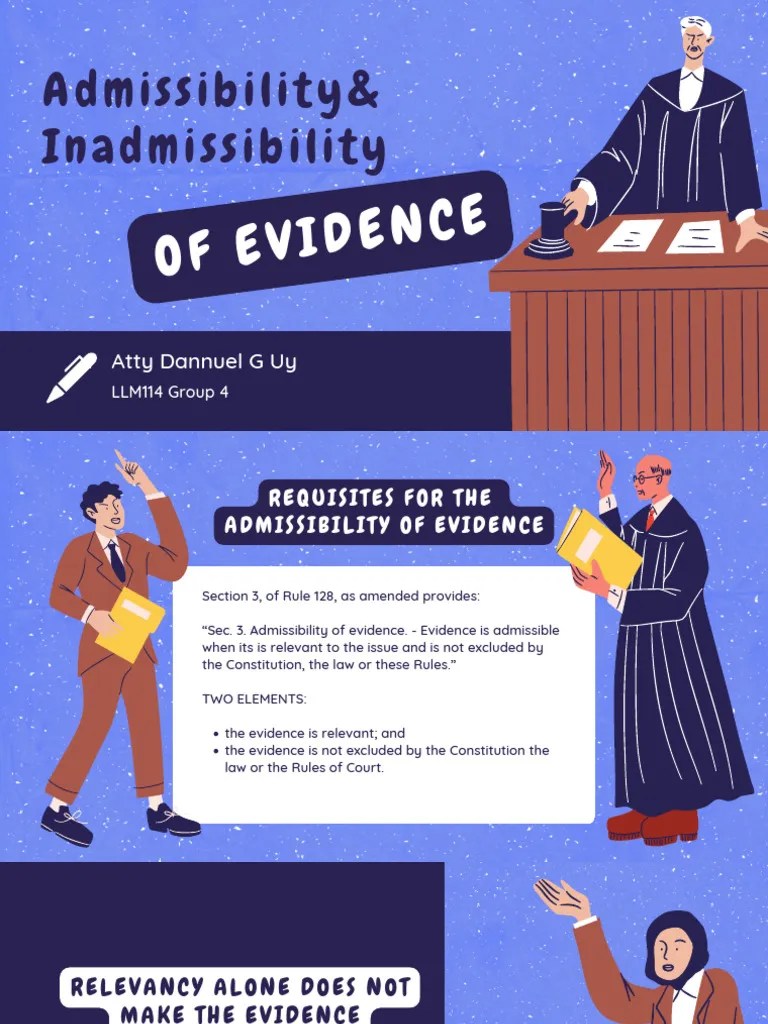 Admissibility of Evidence Explained PDF Relevance (Law) Evidence