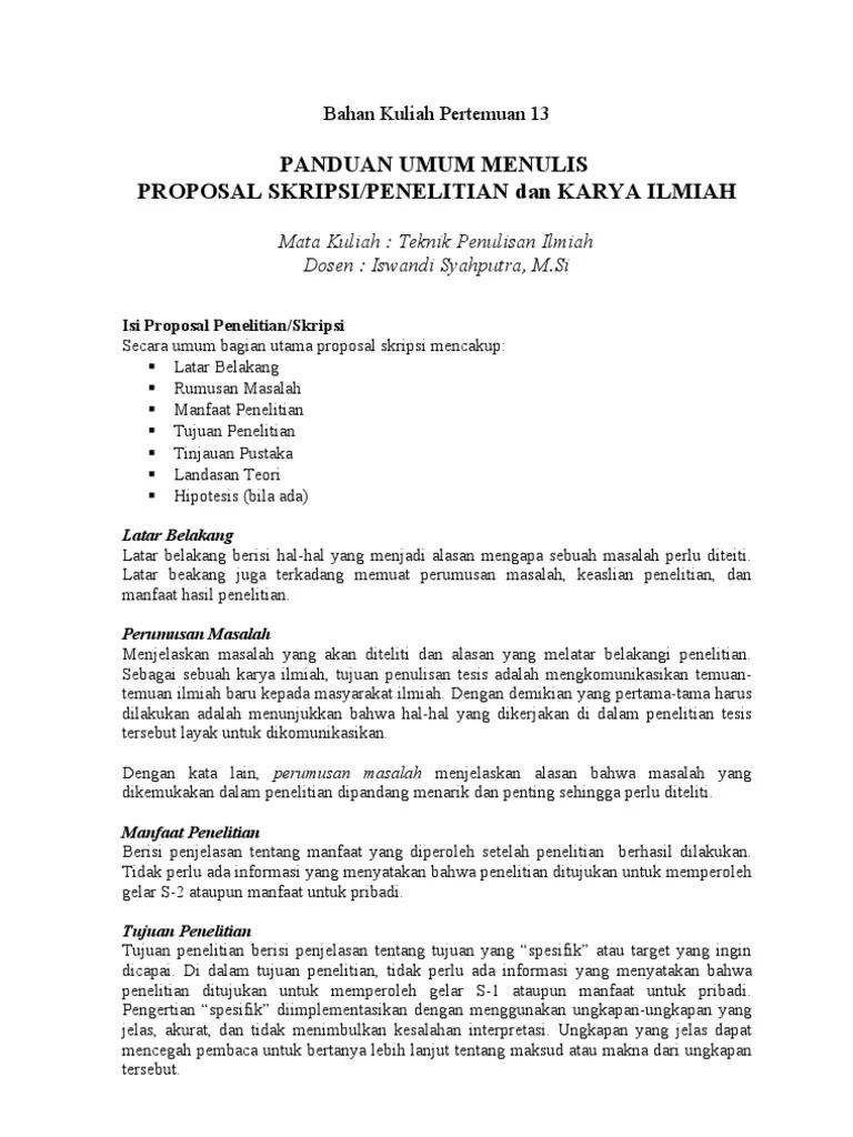 Menulis judul sesuai eyd (ejaan yang disempurnakan). Contoh Penulisan Judul Karya Ilmiah Sesuai Eyd Masnurul