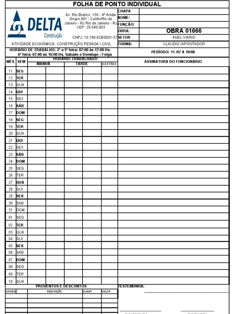 Folha de Ponto Janeiro 2012 PDF
