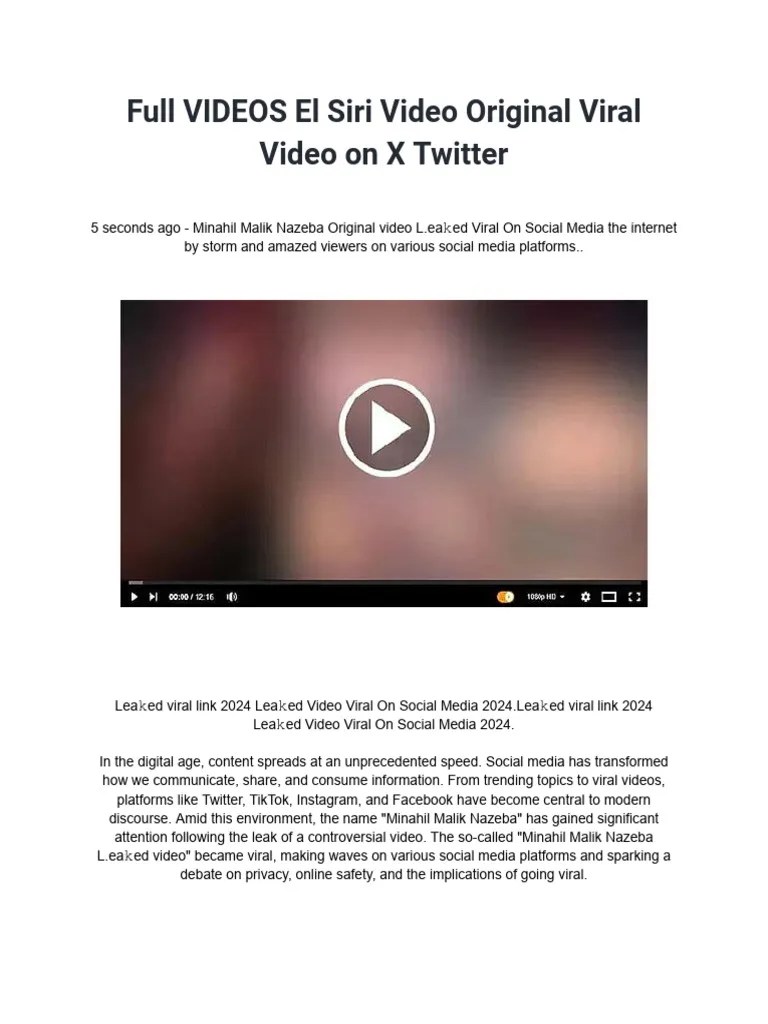 Viral Leaked Videos HD 19 PDF Social Media Popular Culture