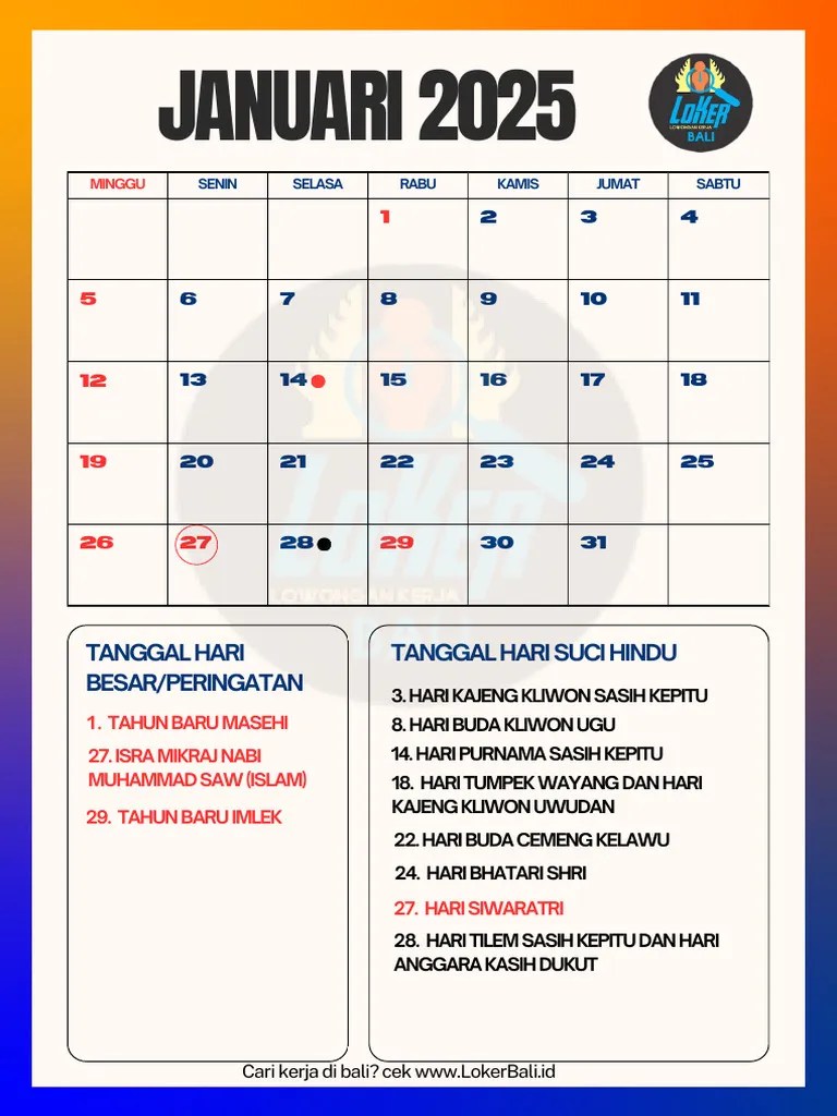 Kalender Bali 2025 PDF