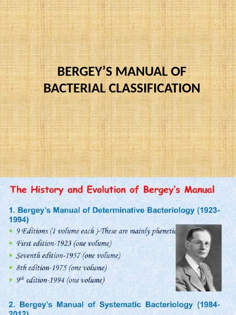 Bergey's Manual of Bacterial Classification PDF