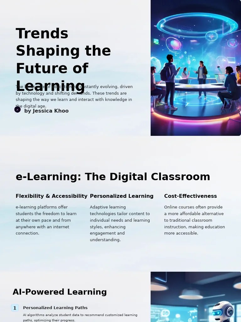Future Learning Trends in Education PDF Analytics Educational