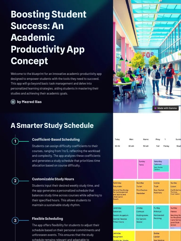 Boosting Student Success An Academic Productivity App Concept Pdf