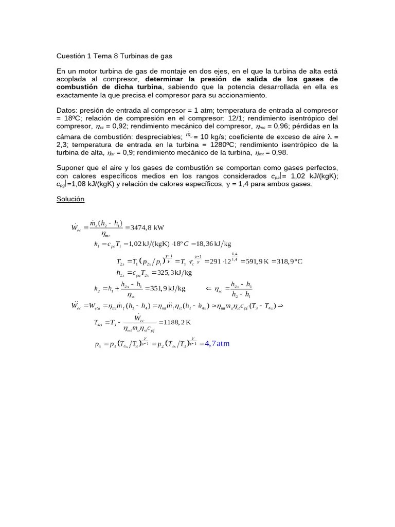 Presión de salida en turbinas de gas PDF