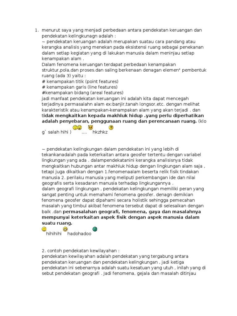 Contoh Pendekatan Kewilayahan | PDF