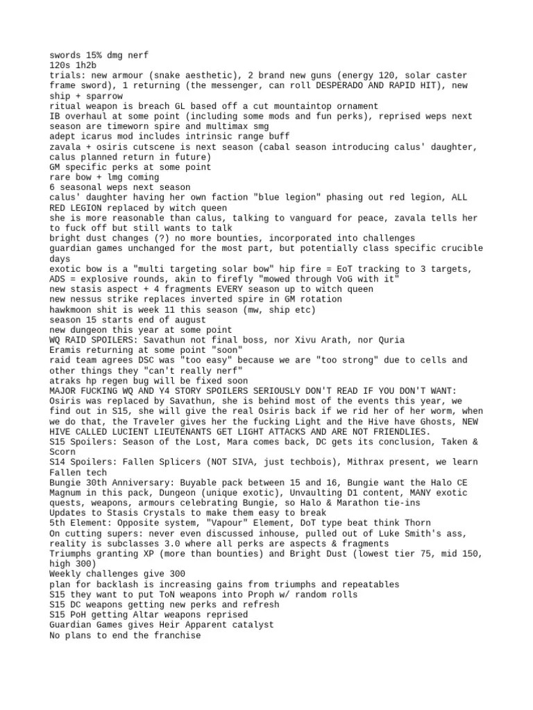 Destiny Too Leak (This Is Real, Trust) PDF