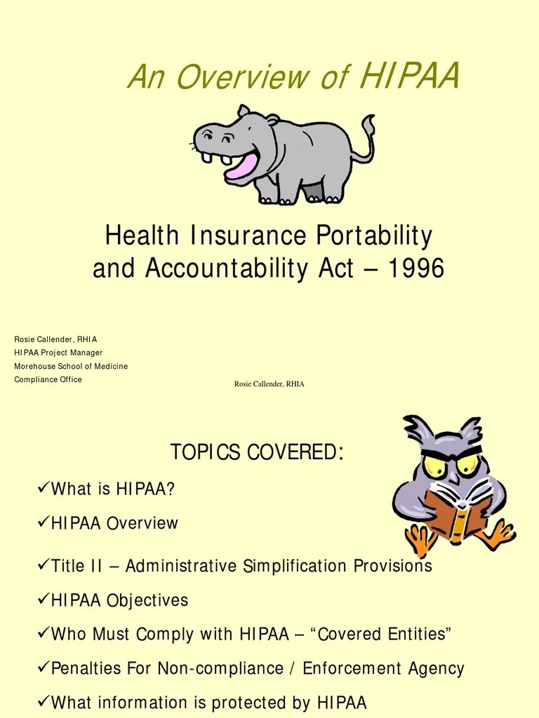 HIPAA Training | PDF | Health Insurance Portability And Accountability