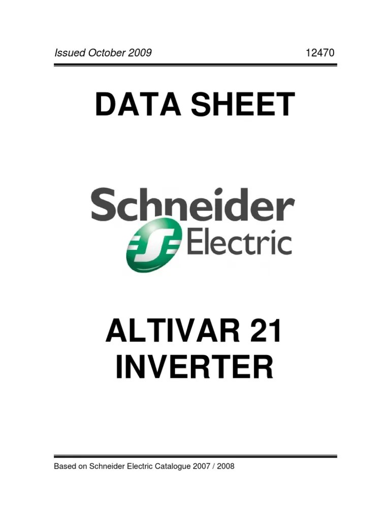 Schneider Altivar 21 Compatibility Power Inverter