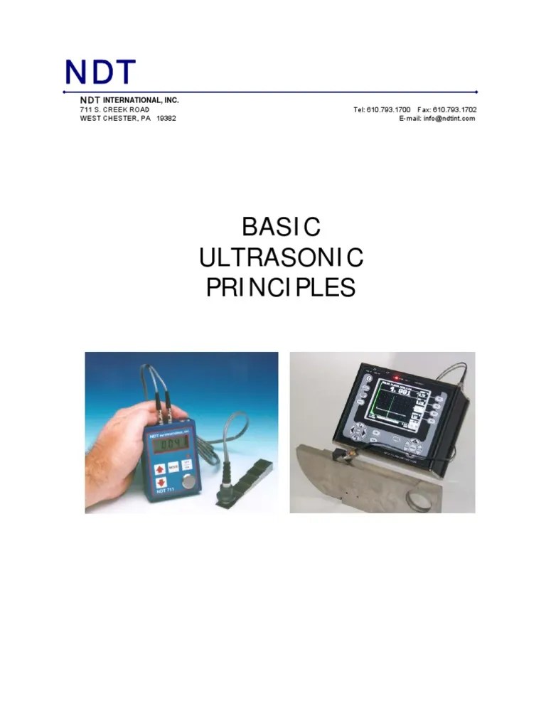 Basic Ultrasonic Principle Ultrasound Nondestructive