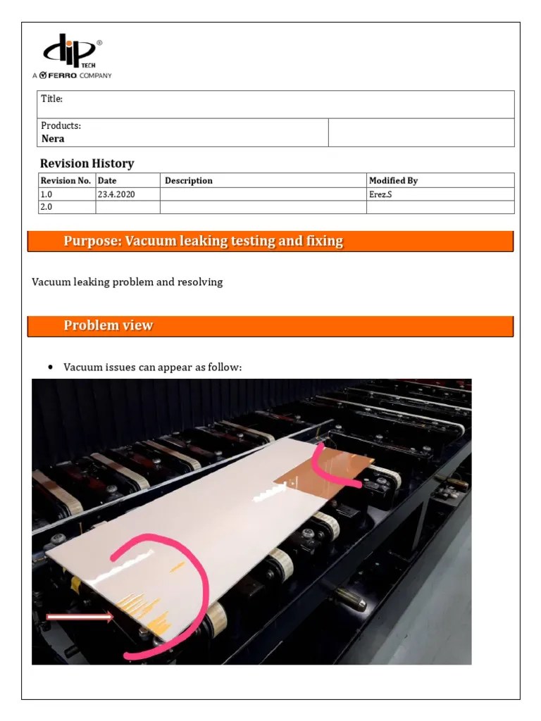 Vacuum leaking checking | PDF