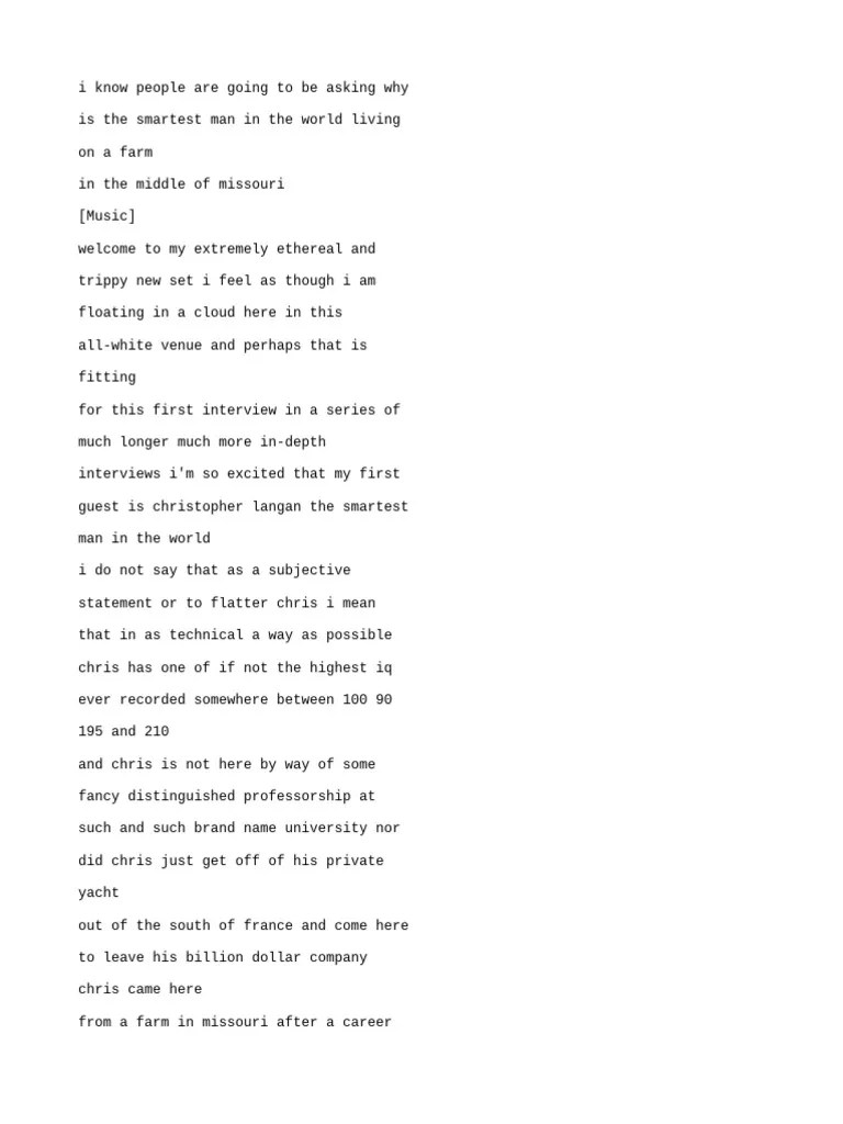 (English (AutoGenerated) ) Chris Langan The Interview THEY Didn't