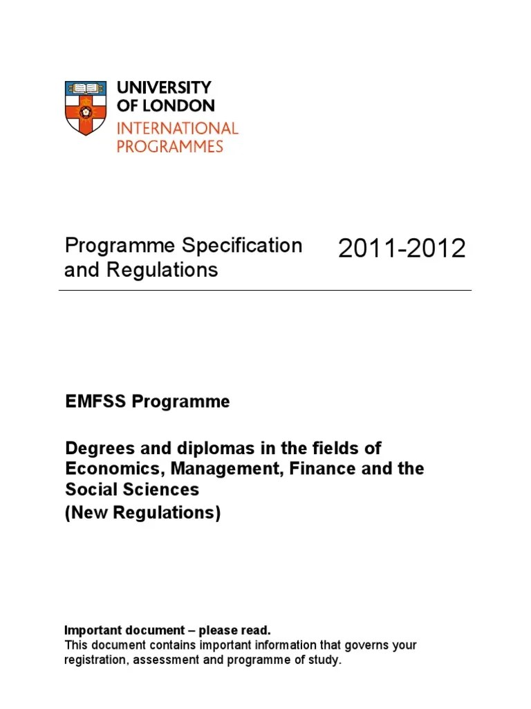 EMFSS Regulations PDF Postgraduate Education Gce Advanced Level