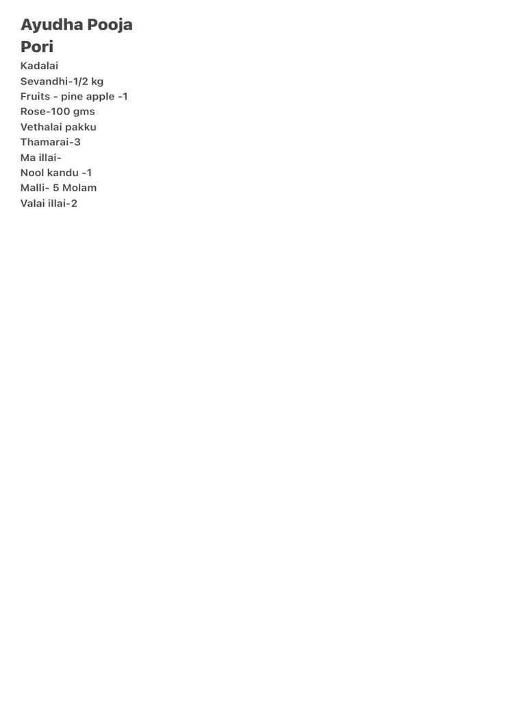 Ayudha Pooja 2025 In Tamil Pdf Ayudha Pooja PDF