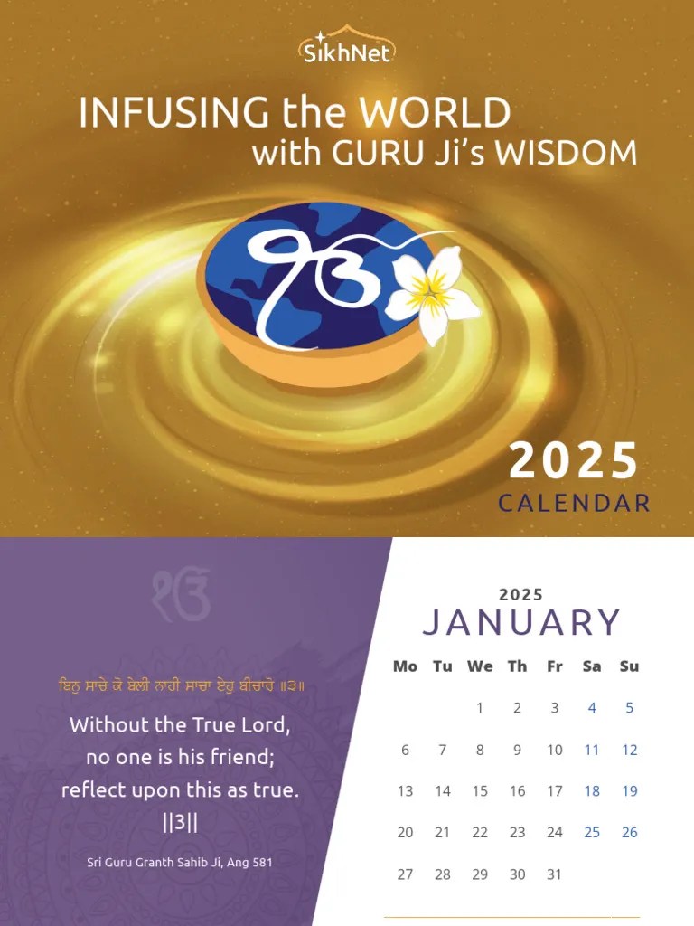 2025 Calendar PDF Punjab Bhakti Movement
