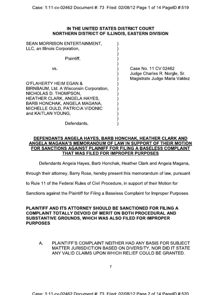 Motion for Sanctions