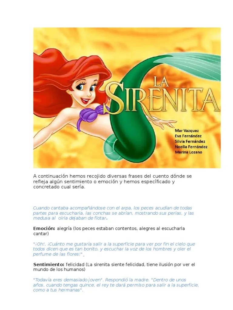 LA SIRENITA, SENTIMENTS Amor Felicidad y autoayuda