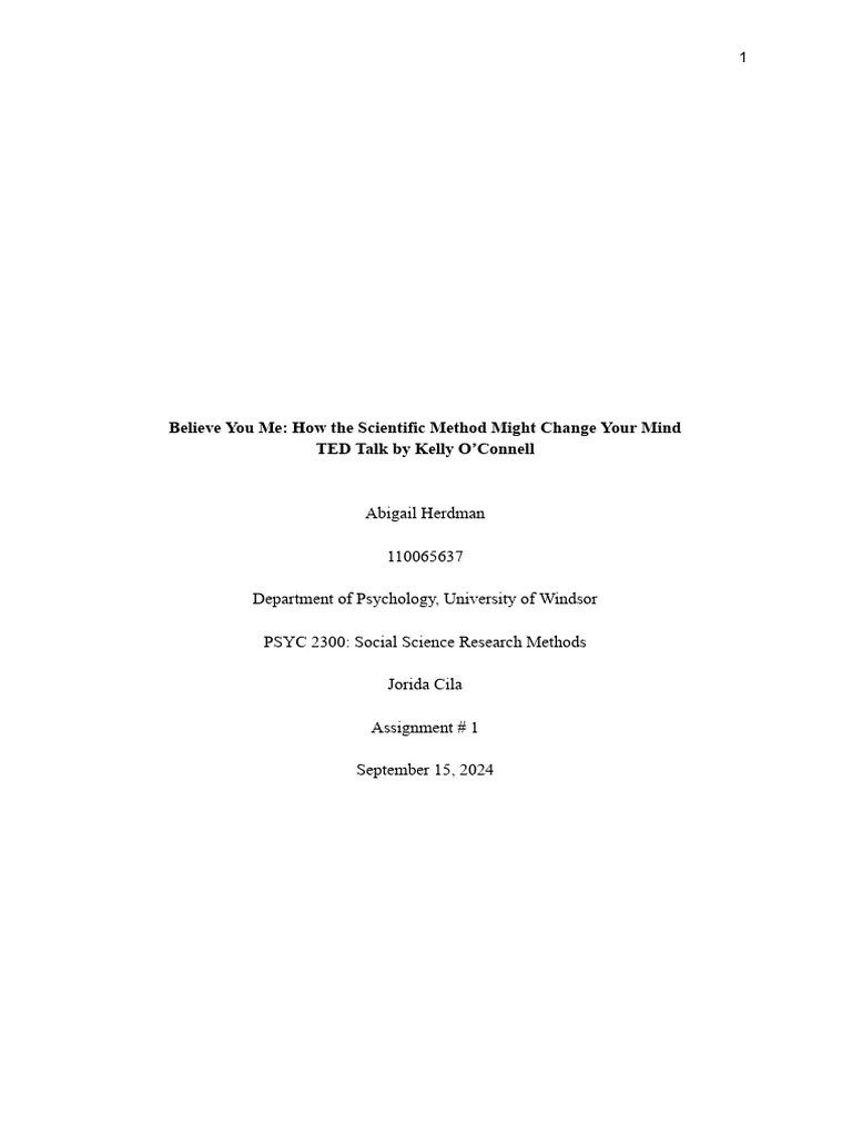 Believe You Me How The Scientific Method Might Change Your Mind PDF