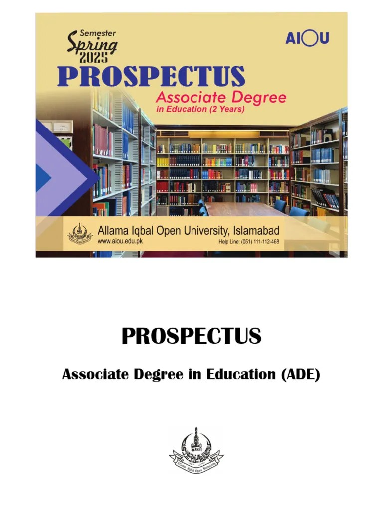 ADE PROSPECTUS SPRING 2025 PDF Course Credit Teachers