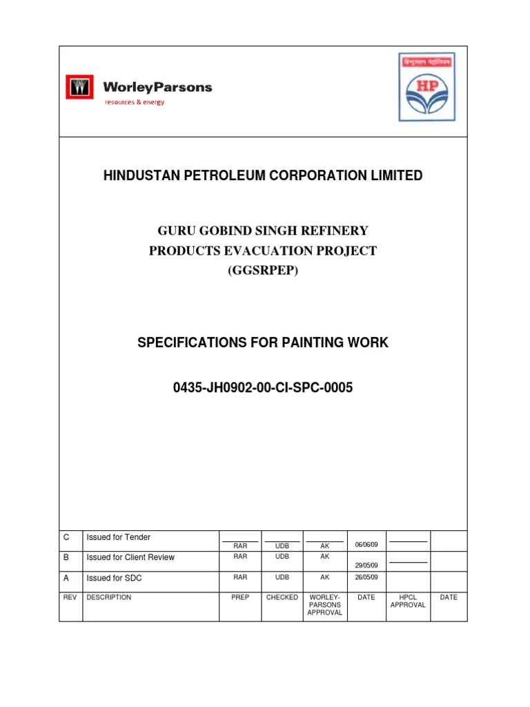Specifications of Painting Works PDF Paint Acrylic Paint