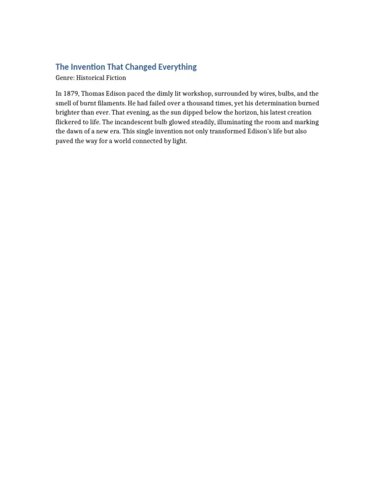 Story 3 The Invention That Changed Everything PDF