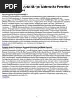 Contoh Contoh Judul Skripsi Matematika Penelitian Kuantitatif Unesa | PDF