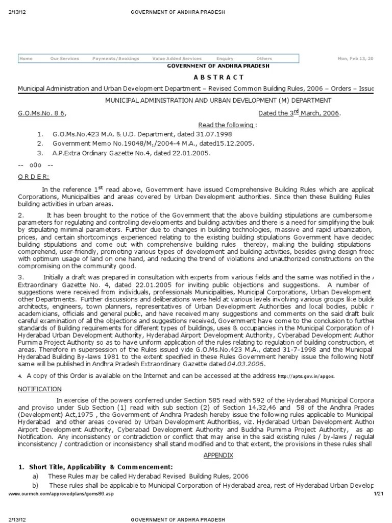 Building Bye Laws,Hyderabad Basement Building Code