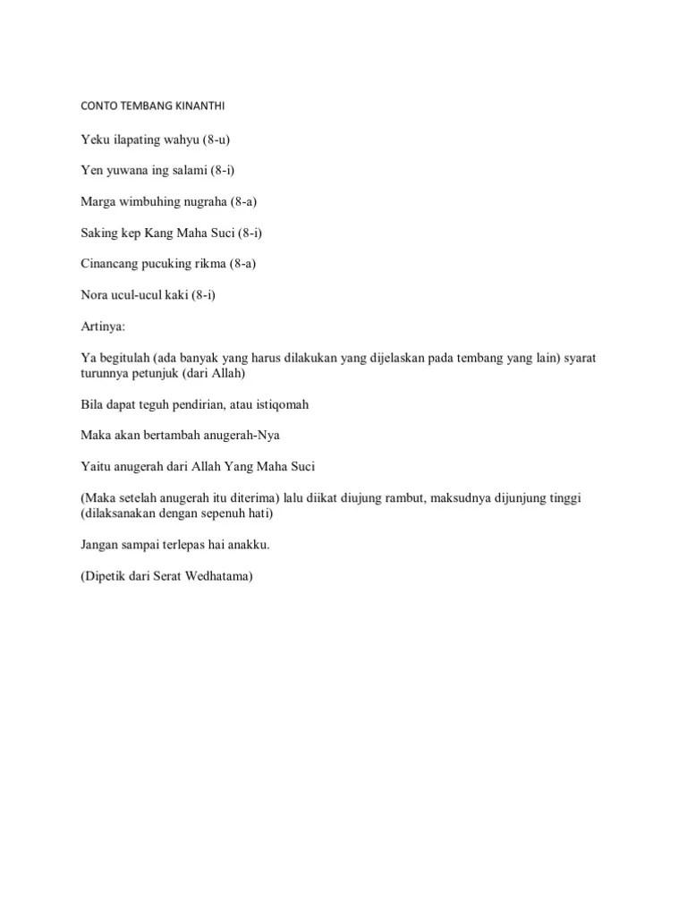 Contoh Tembang Kinanthi Tema Pendidikan – Beinyu.com