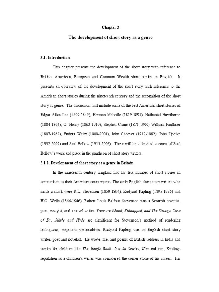Development of Short Story PDF Narration