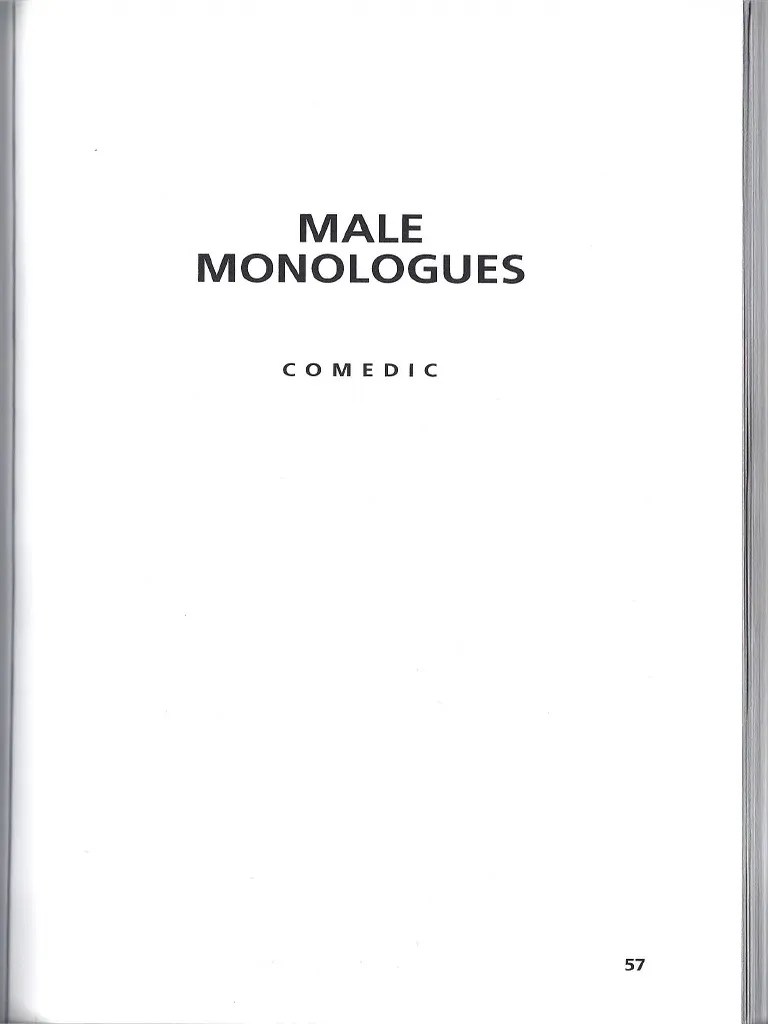 Male Comedic Monologues | PDF
