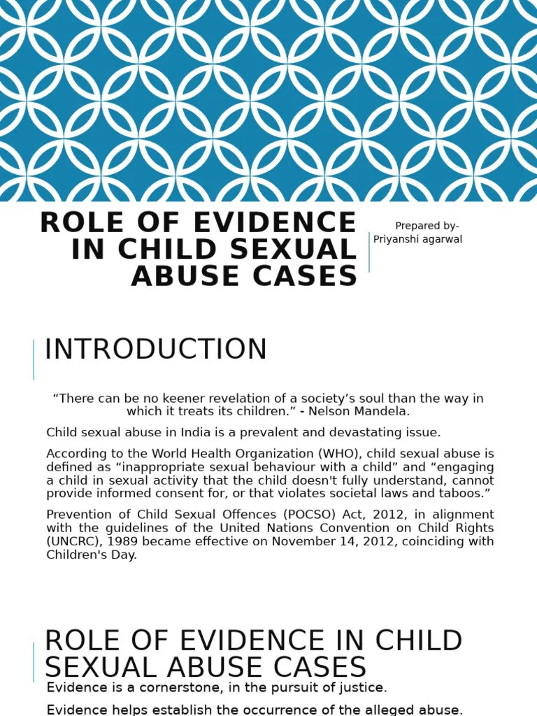 Evidence in Child Sexual Abuse Cases PDF Child Abuse Forensic Science
