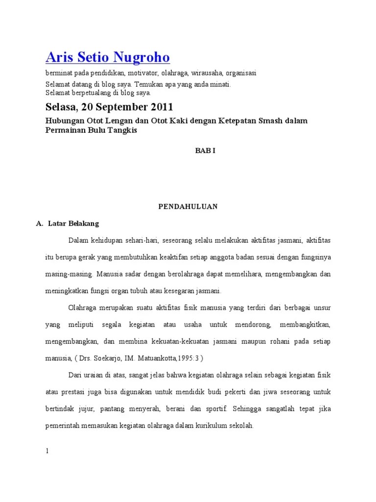 Skripsi Bulutangkis | Pdf