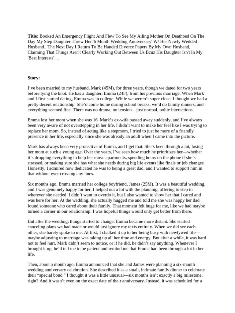 Divorce After Mom's Death A Heartbreaking Story PDF Grief Divorce