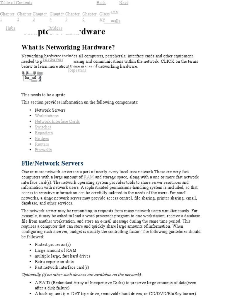 Chapter 3 Hardware What Is Networking Hardware? PDF Router