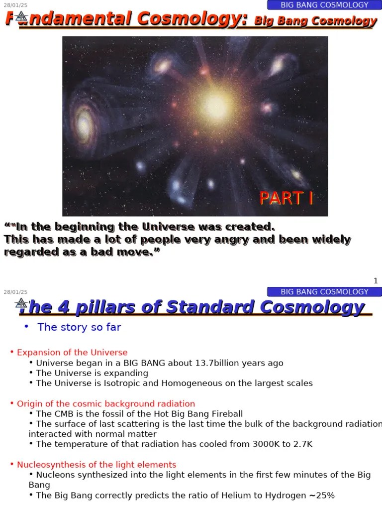 Big Bang Cosmology Explained PDF Big Bang Physical Cosmology