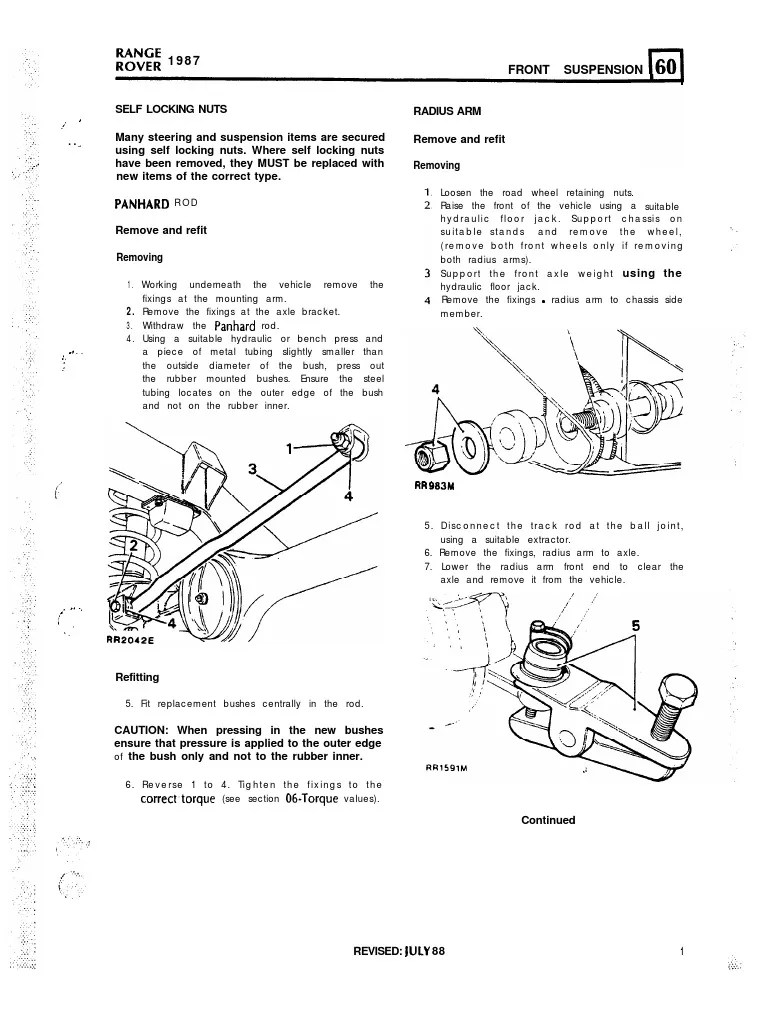 Range Rover Manual Suspension Suspension (Vehicle) Nut (Hardware