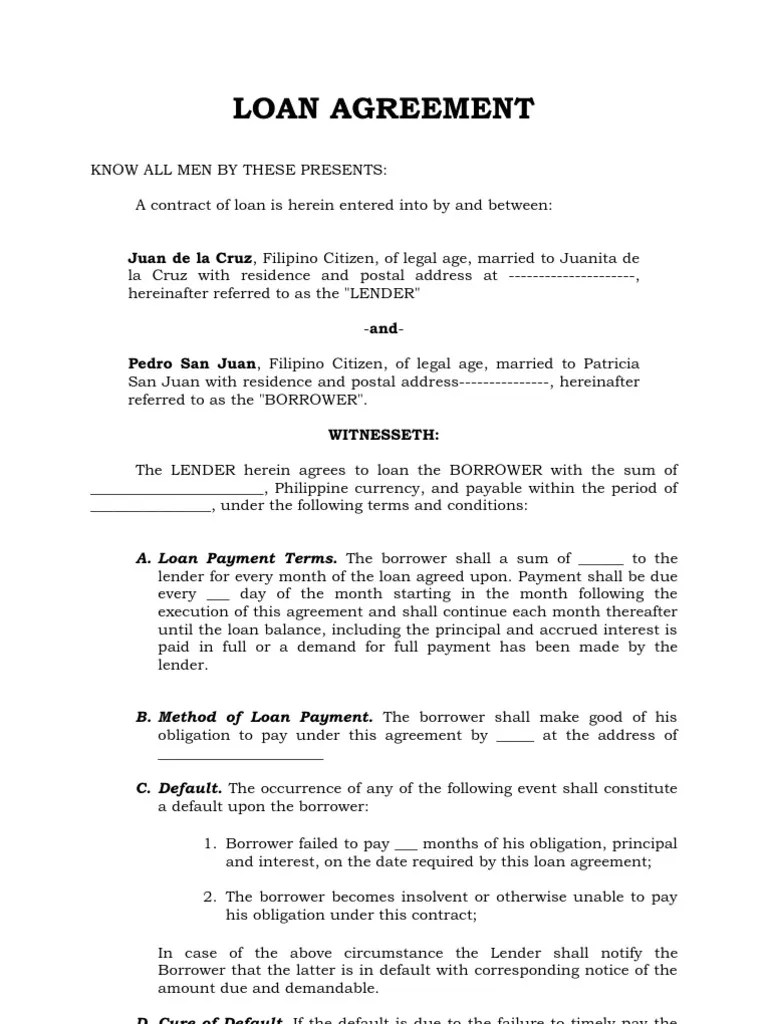 Loan Agreement PDF