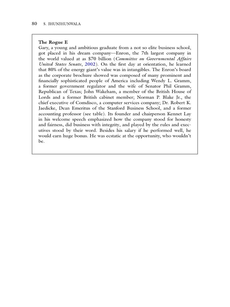 Enron's Rise and Fall A Cautionary Tale PDF Enron Audit